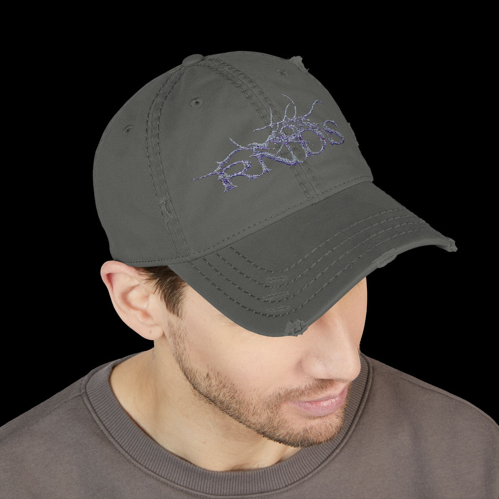 Embroidered 'RNDS' Distressed Hat