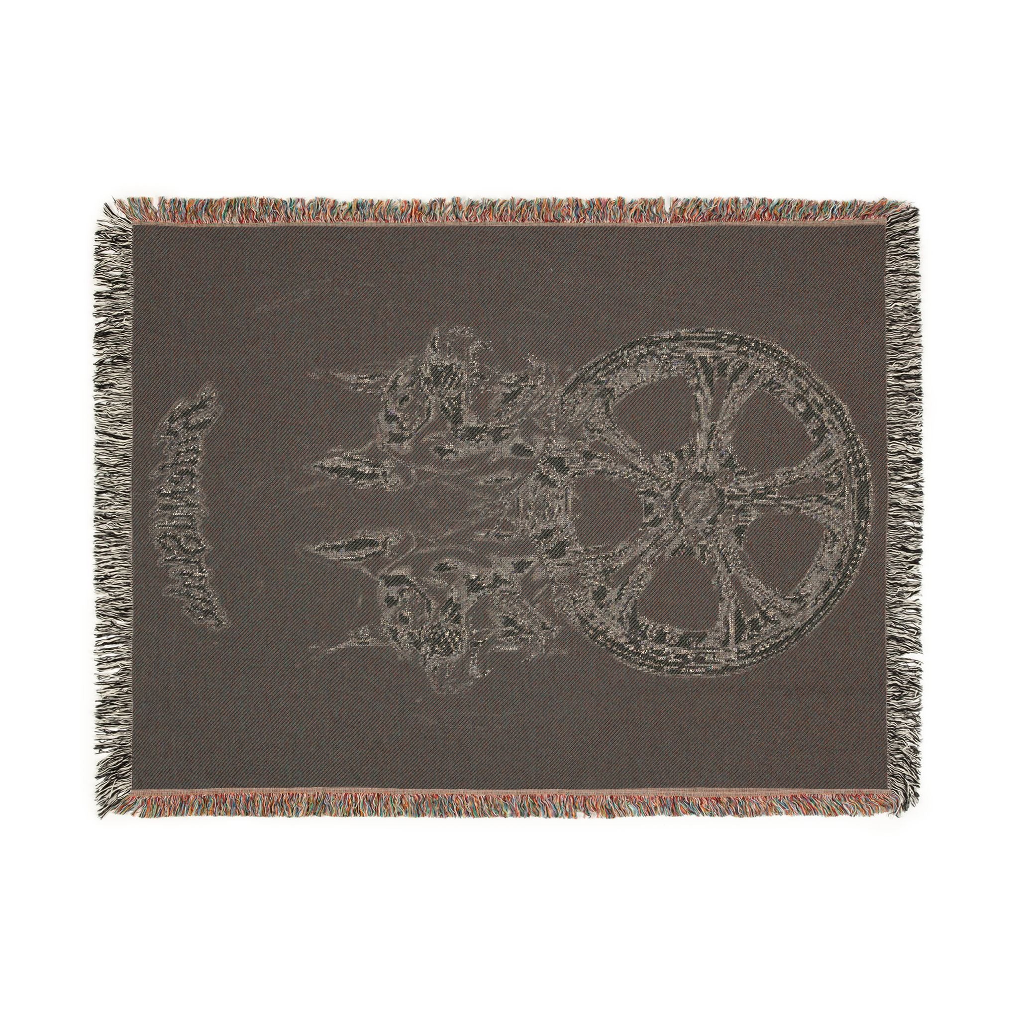 Night City JDM Car Woven Blanket