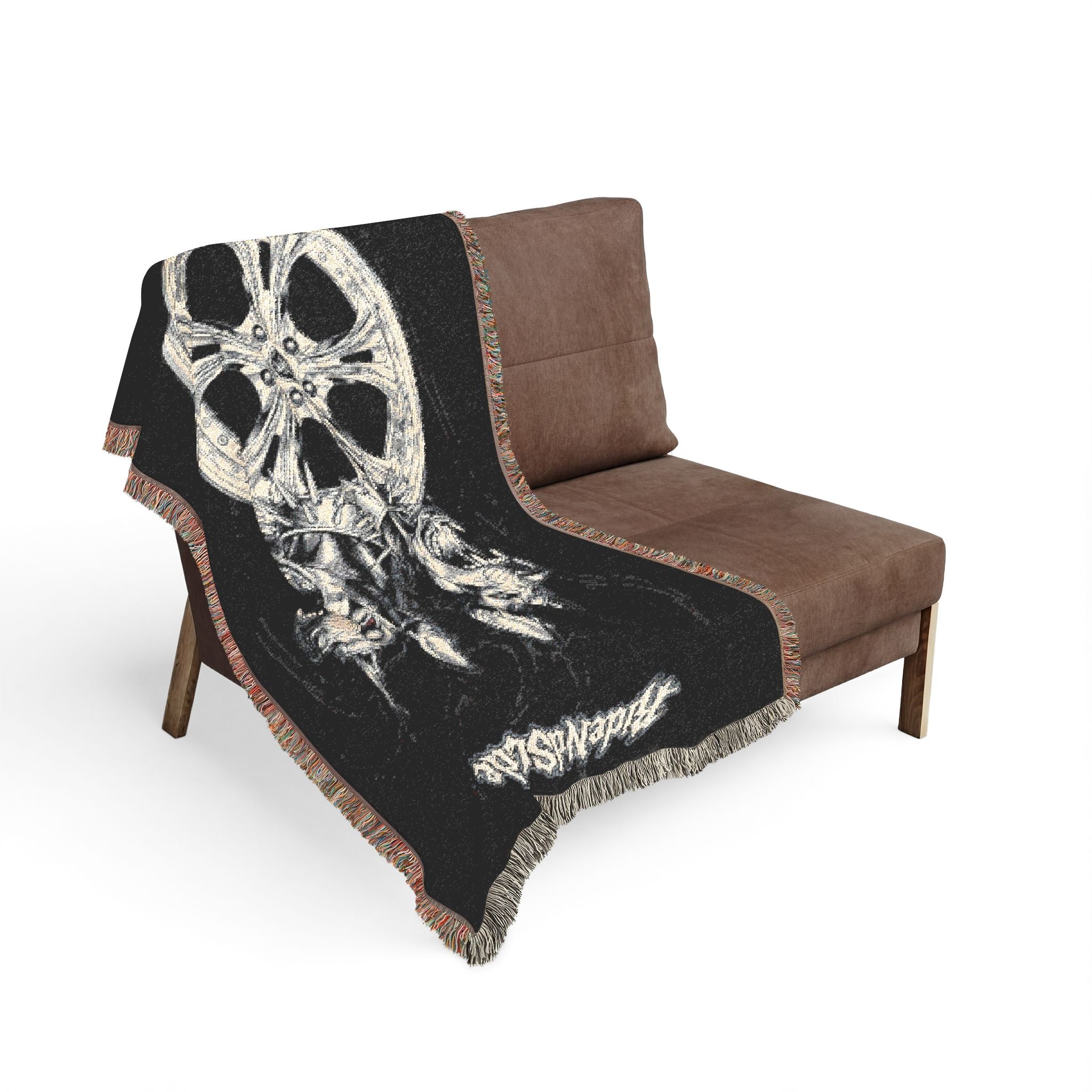 Night City JDM Car Woven Blanket