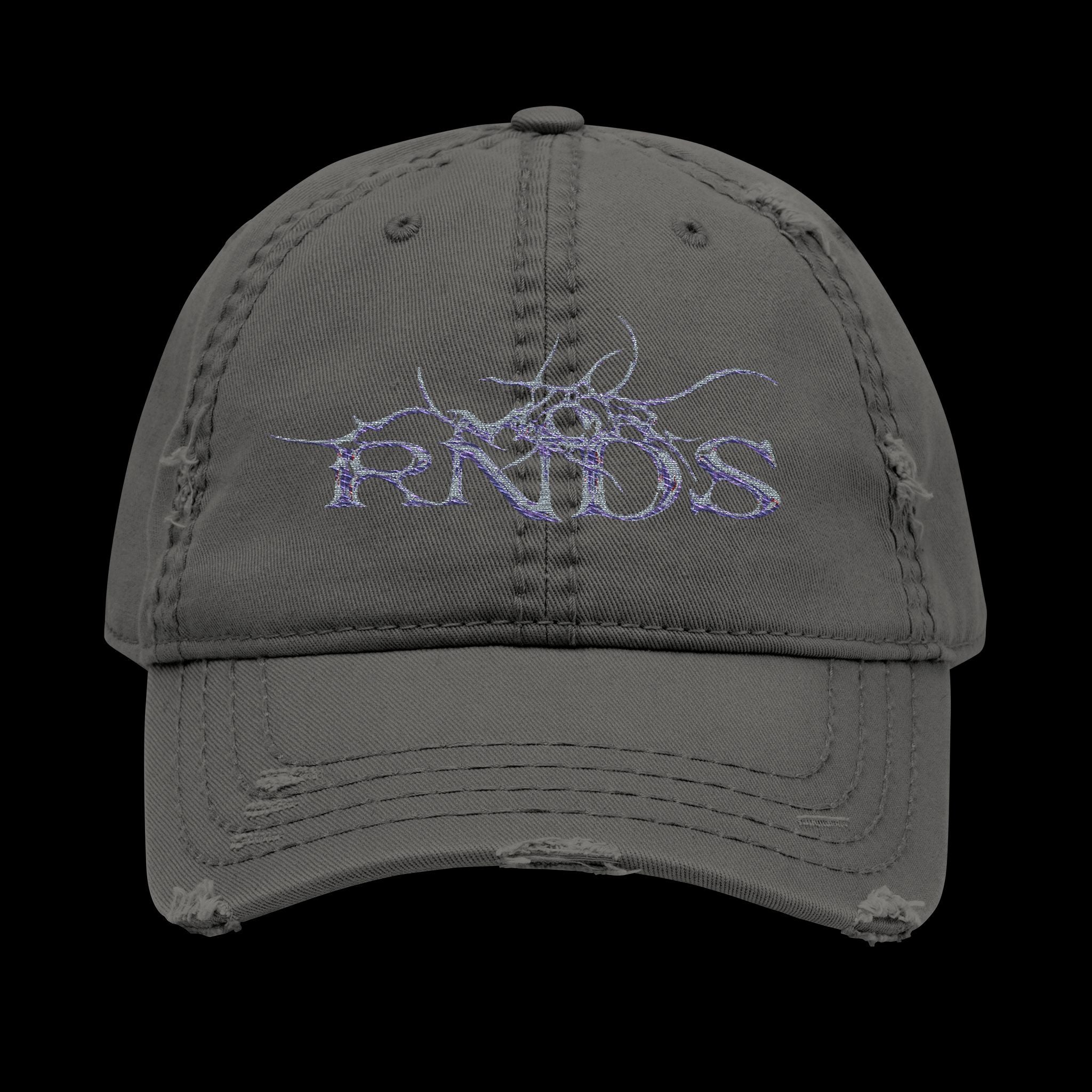 Embroidered 'RNDS' Distressed Hat