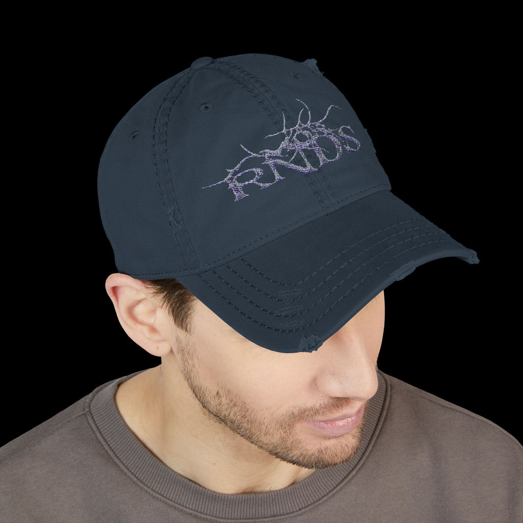 Embroidered 'RNDS' Distressed Hat