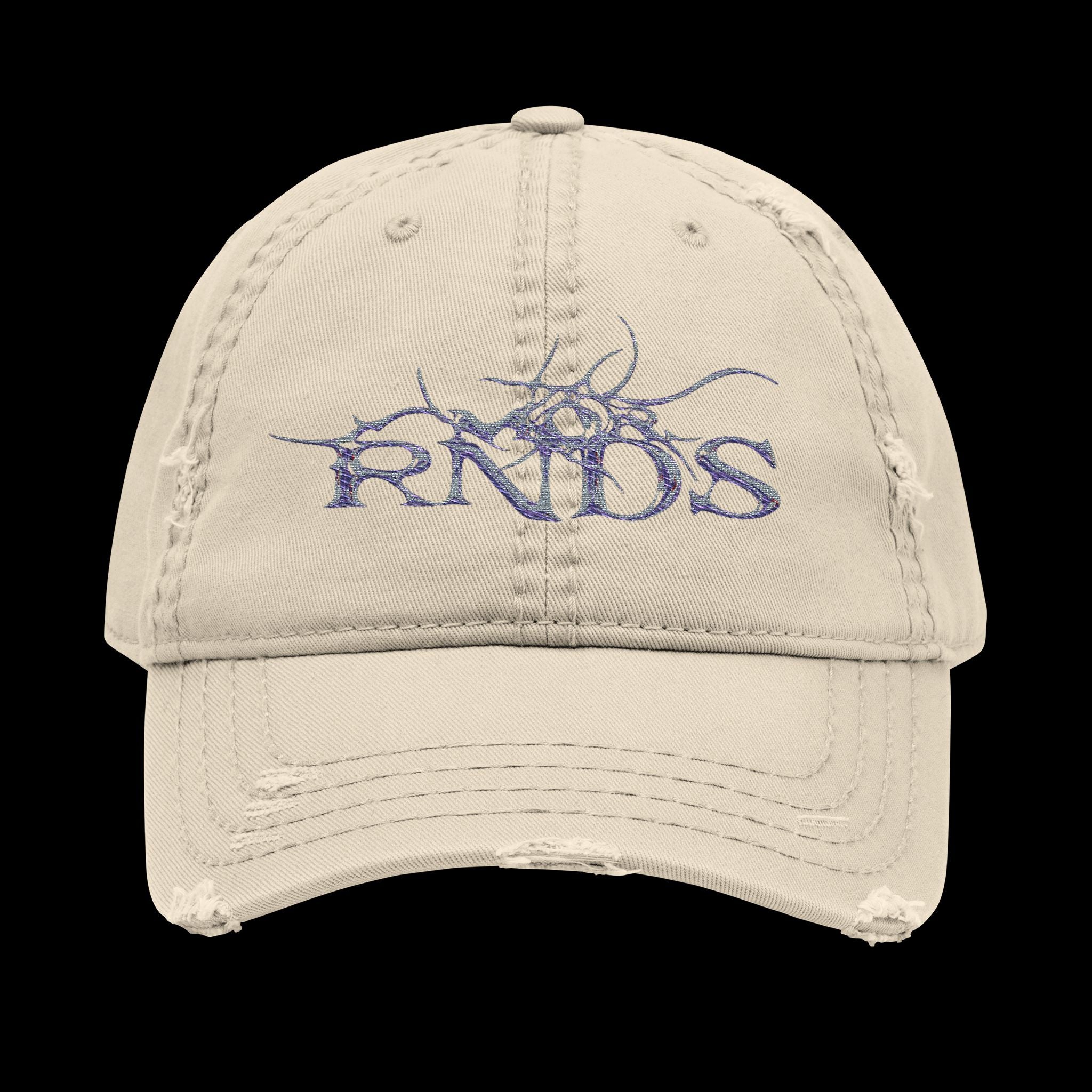 Embroidered 'RNDS' Distressed Hat