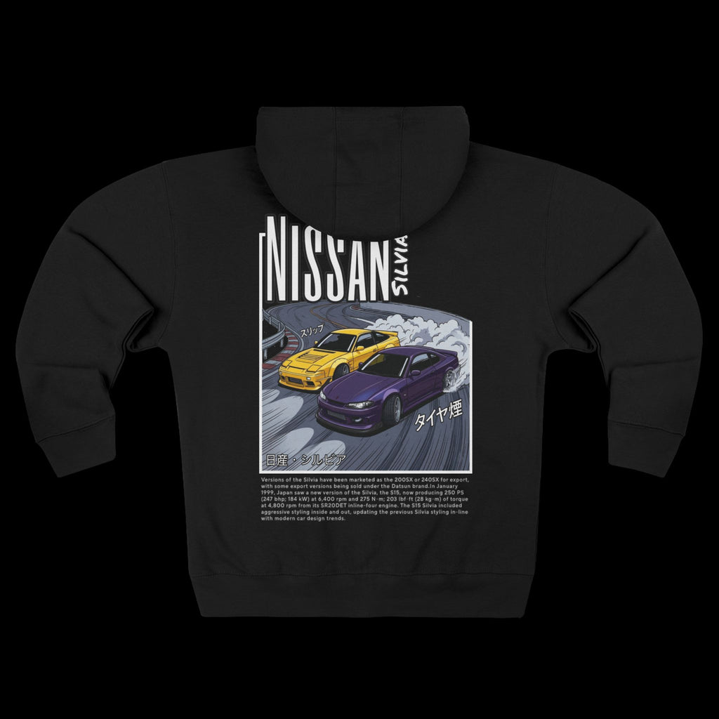 JDM Zip Hoodie — Y2K Street Style Nissan S-Chassis