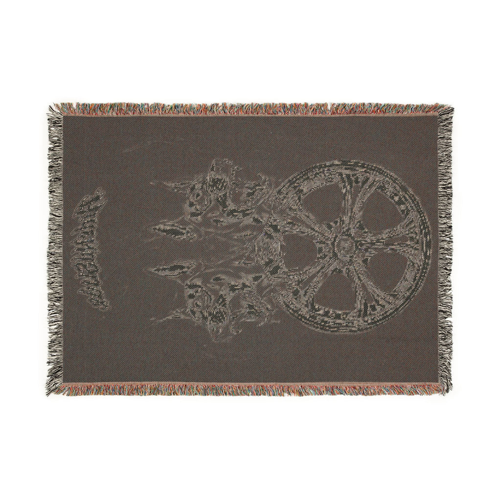 Night City JDM Car Woven Blanket