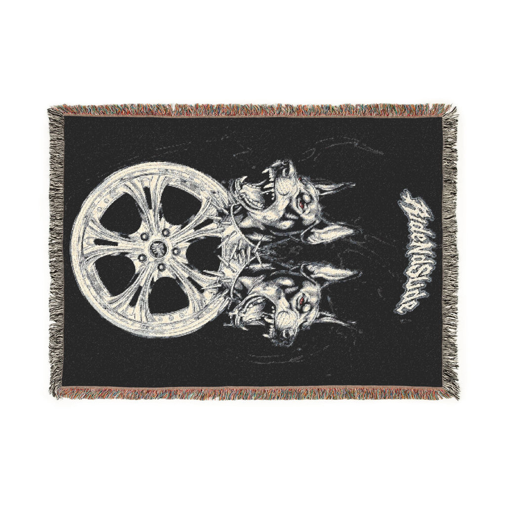 Night City JDM Car Woven Blanket