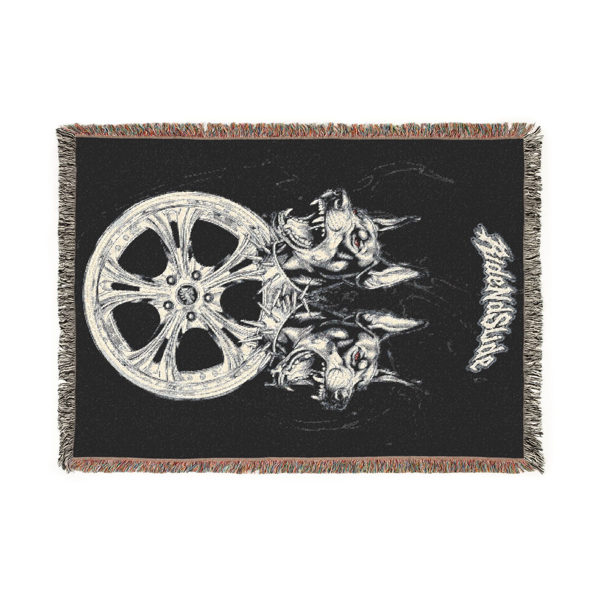 Night City JDM Car Woven Blanket