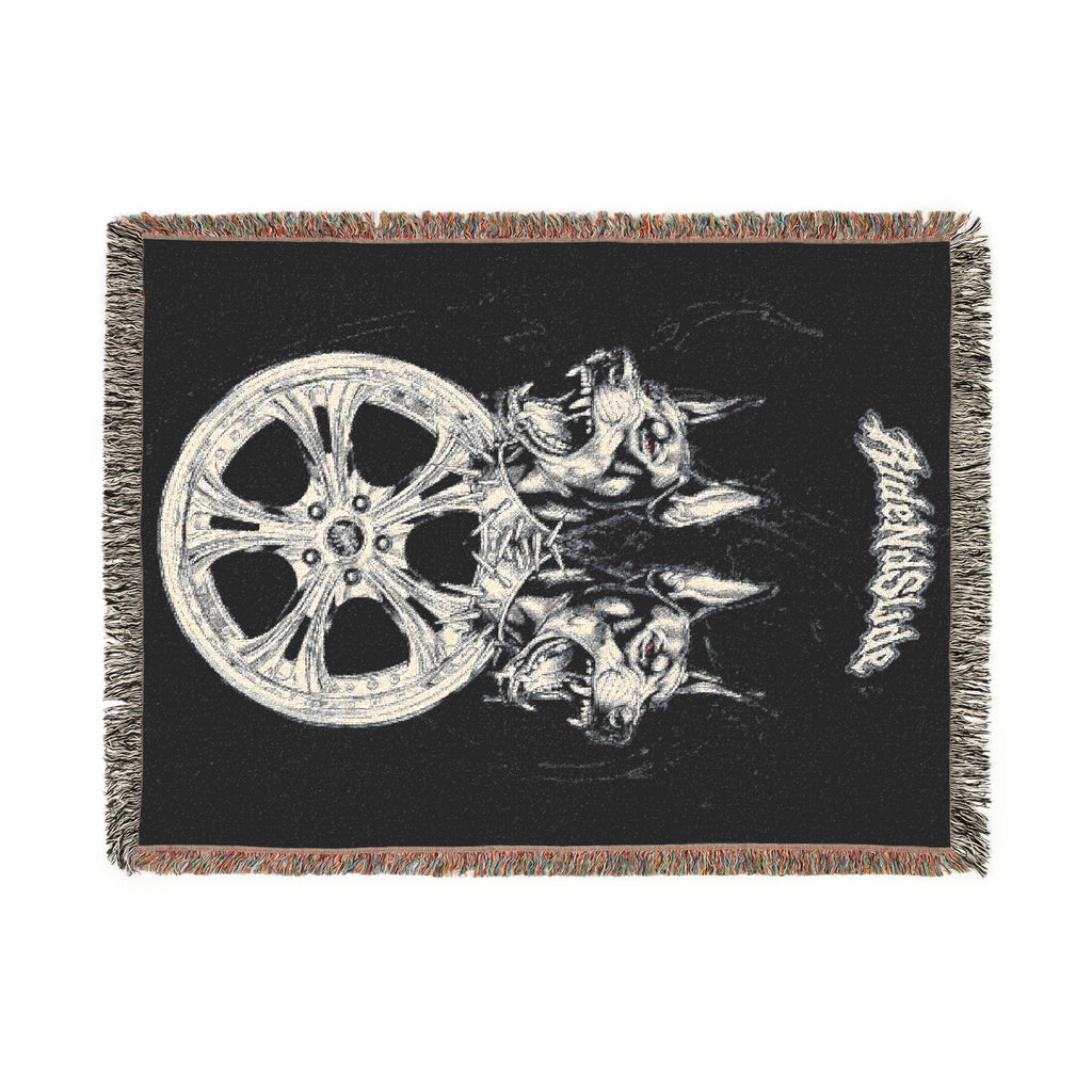 Night City JDM Car Woven Blanket