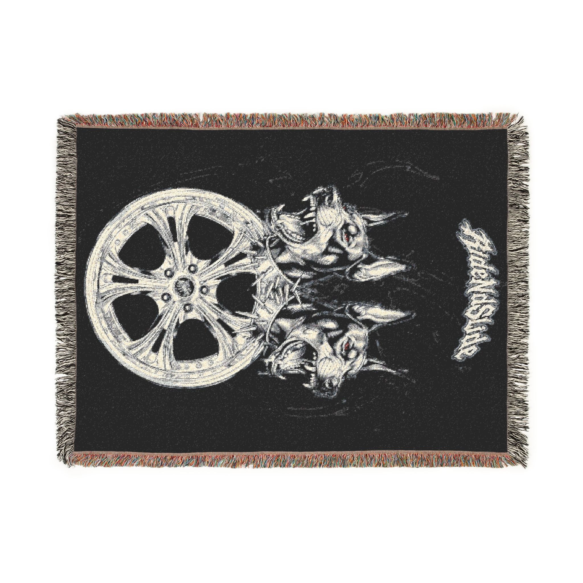 Night City JDM Car Woven Blanket