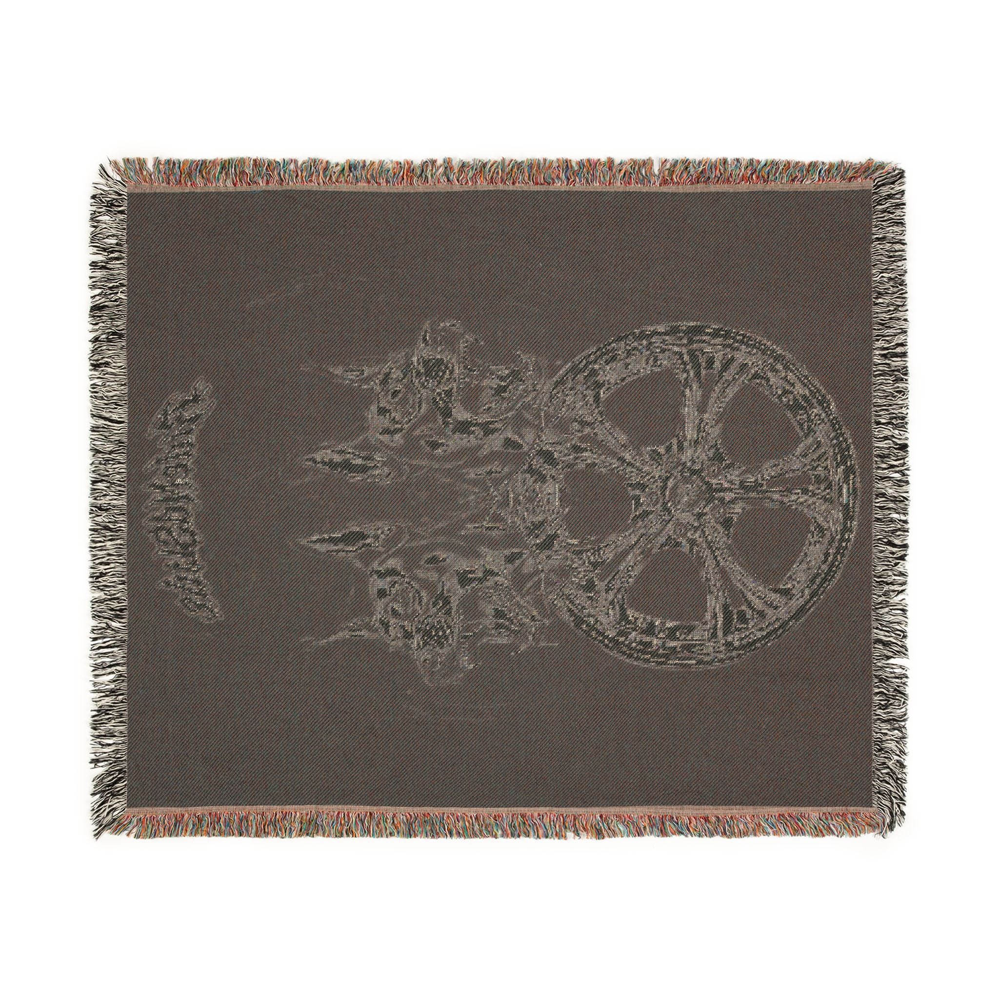 Night City JDM Car Woven Blanket