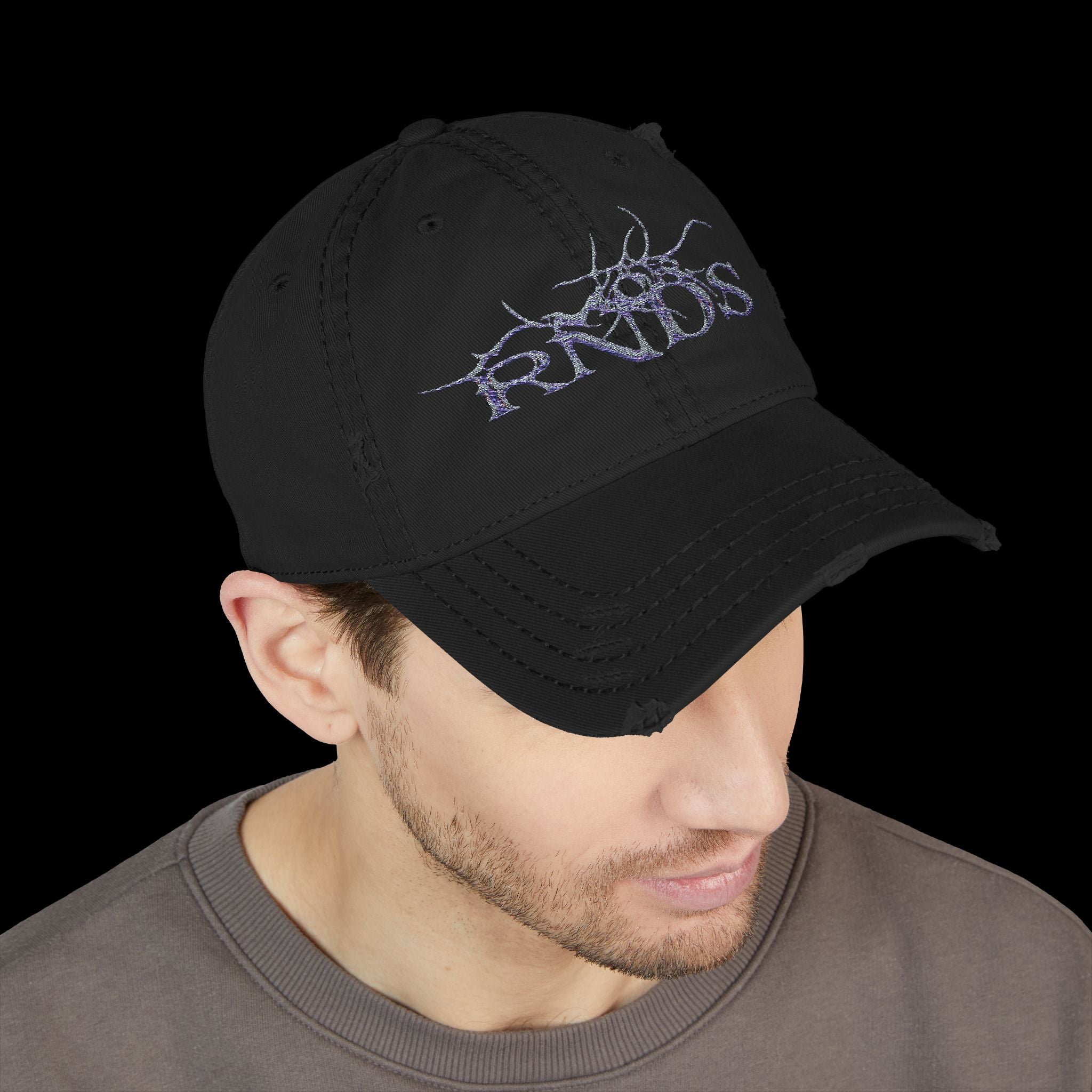 Embroidered 'RNDS' Distressed Hat