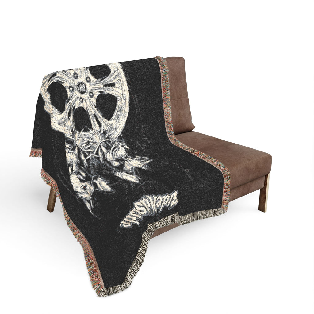 Night City JDM Car Woven Blanket
