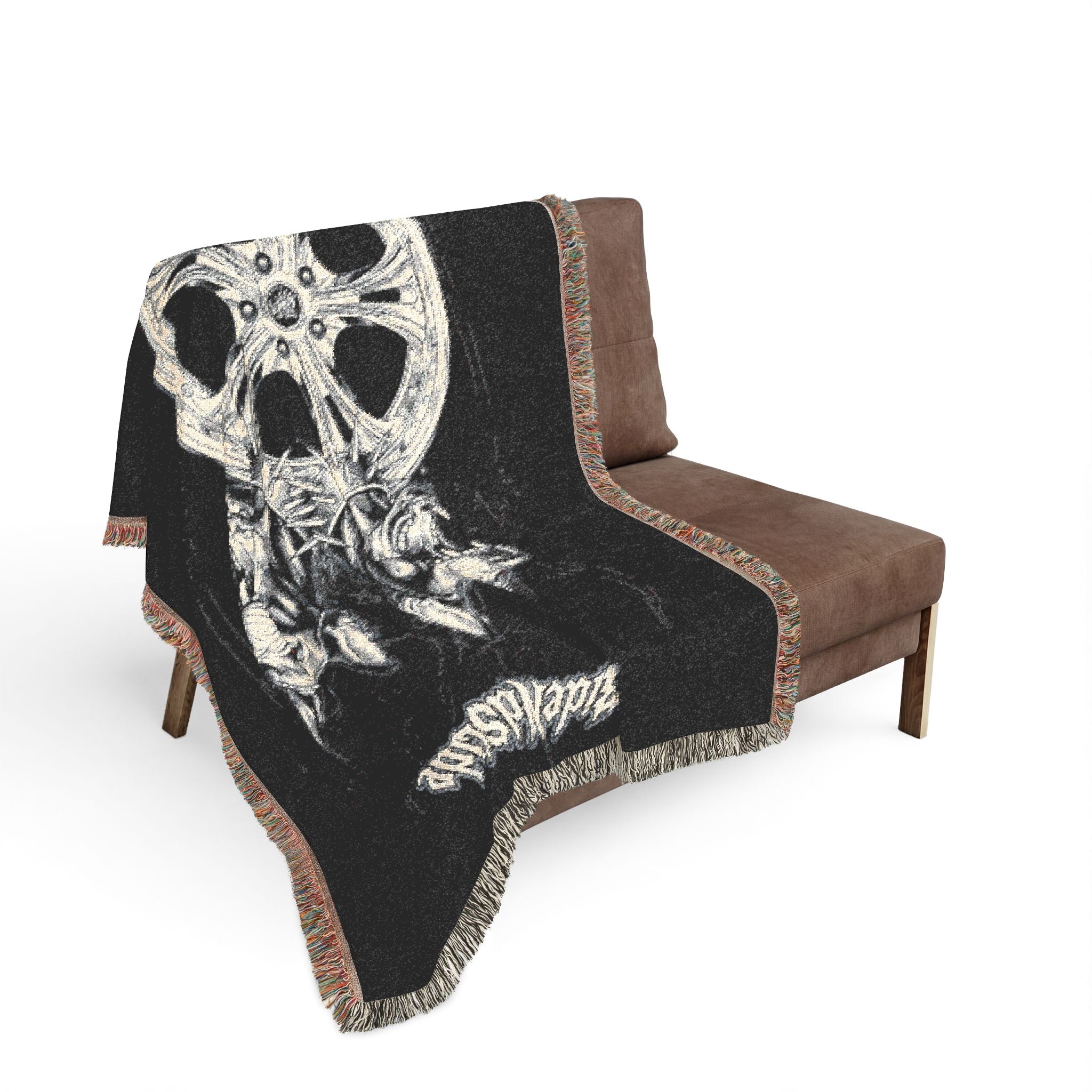 Night City JDM Car Woven Blanket